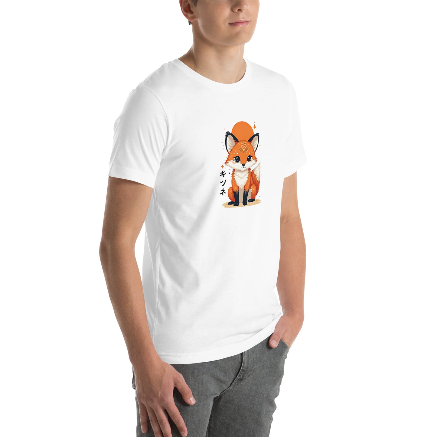 Kitsune Fox Otaku Graphic T-Shirt