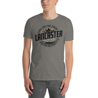 Come for the Amish, Stay for the Pie Graphic T-Shirt Charcoal
