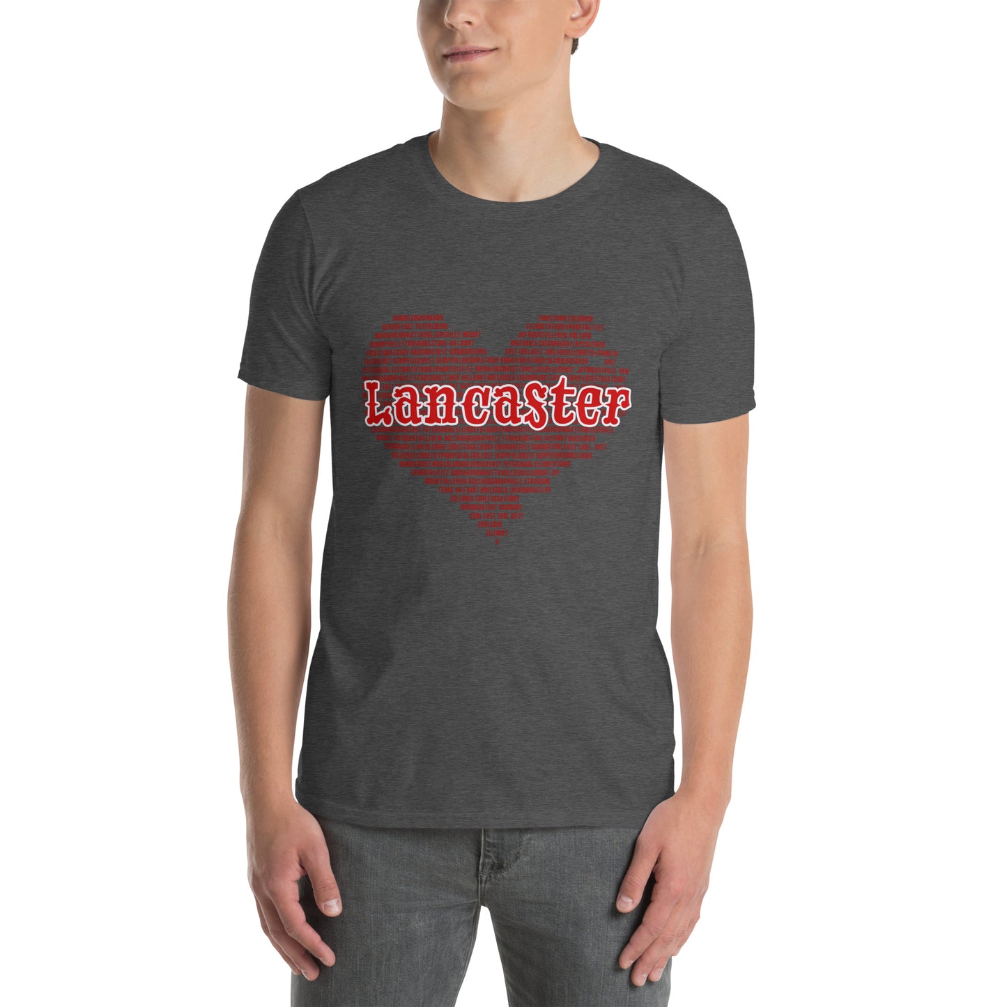 The Heart of Lancaster County Graphic T-Shirt Dark Heather Grey
