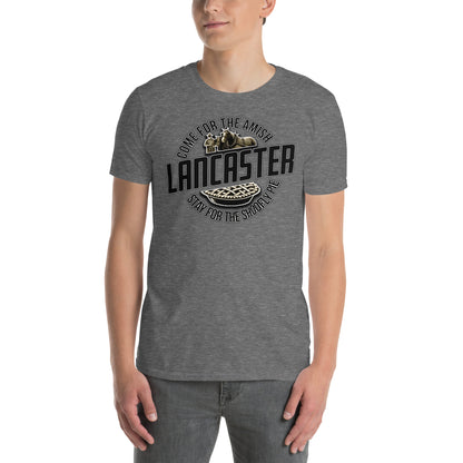 Come for the Amish, Stay for the Pie Graphic T-Shirt Graphite Heather