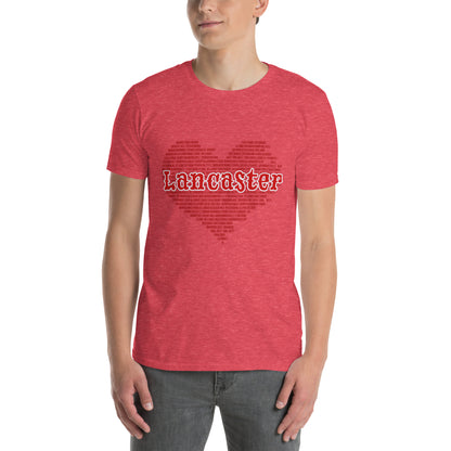 The Heart of Lancaster County Graphic T-Shirt Heather Red