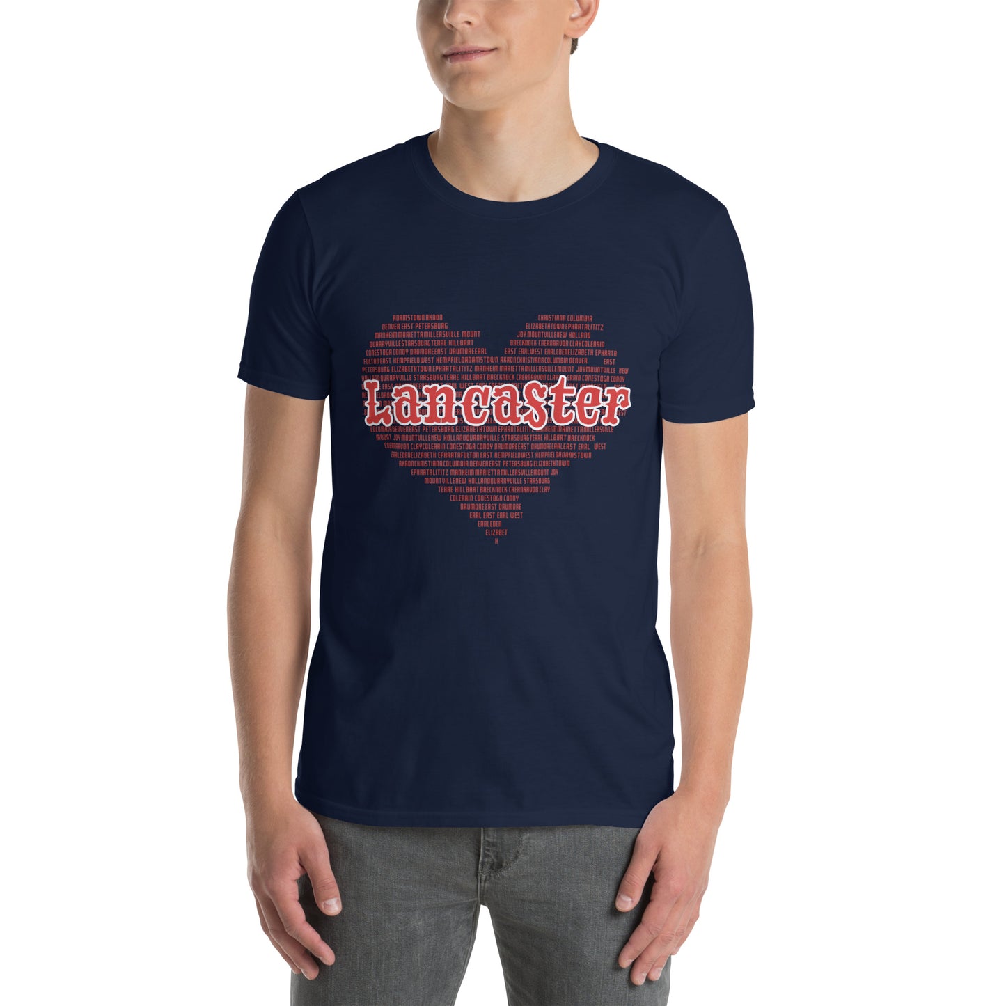 The Heart of Lancaster County Graphic T-Shirt Navy