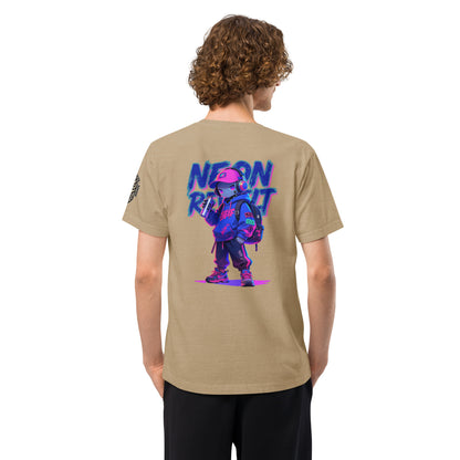 Neon Revolt Techwear Heavyweight Oversized Graphic T-Shirt Khaki