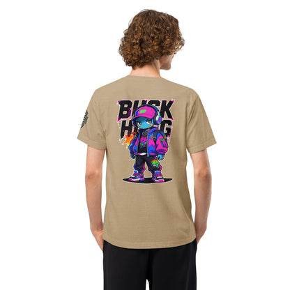 Buck High Techwear Heavyweight Oversized Graphic T-Shirt Khaki