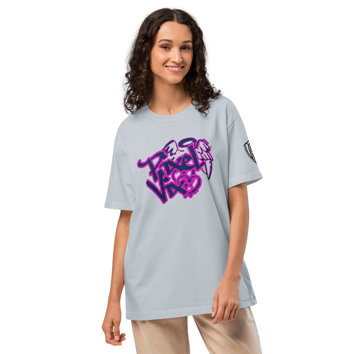 Pixel Vix Cyberpunk Techwear Heavyweight Oversized Graphic T-Shirt
