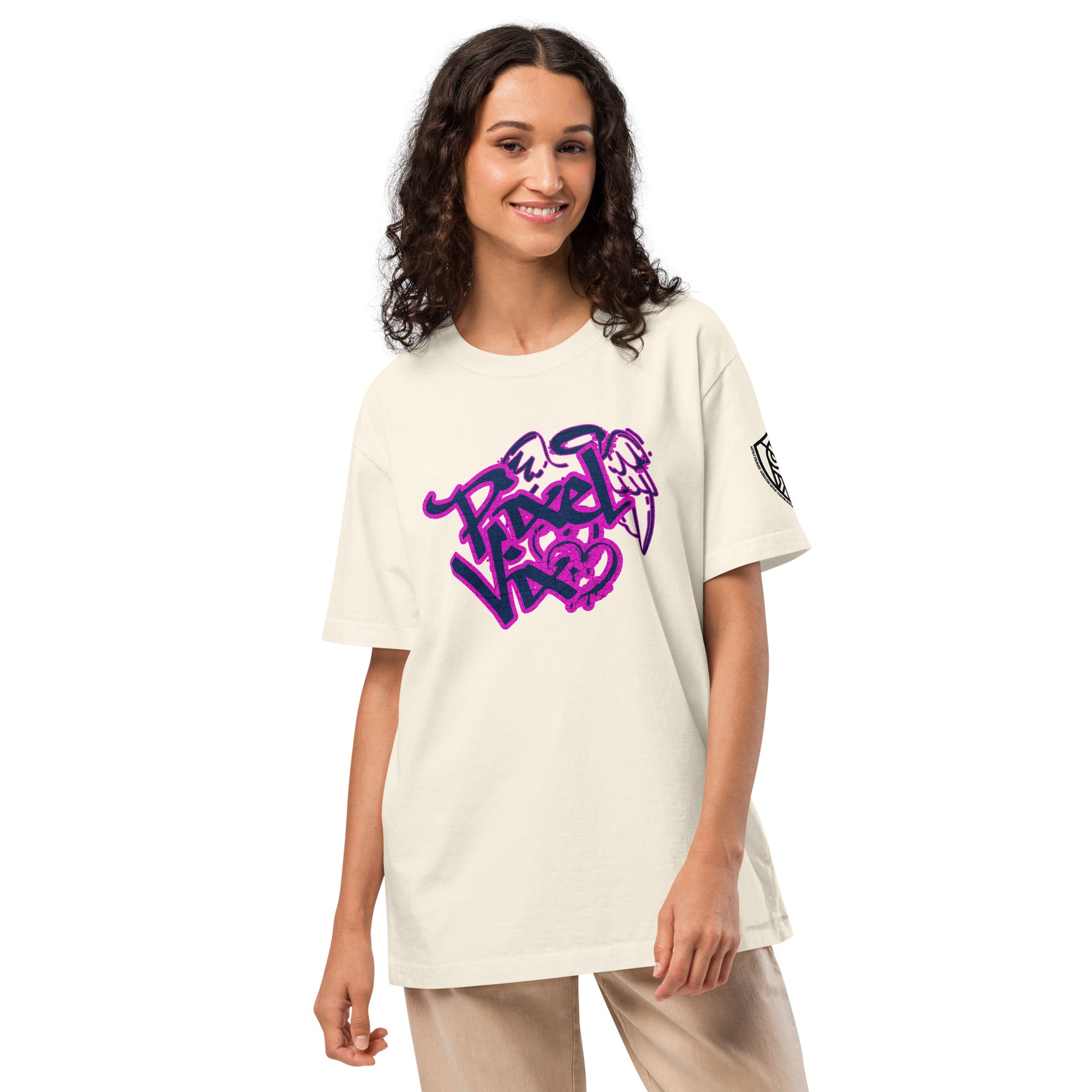 Pixel Vix Cyberpunk Techwear Heavyweight Oversized Graphic T-Shirt