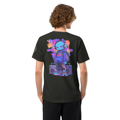 Wild Rush Techwear Heavyweight Oversized Graphic T-Shirt Washed Black