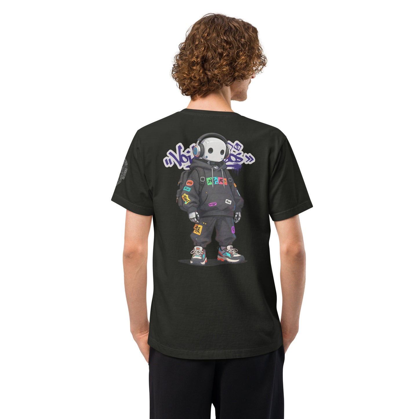 Void Chaos Techwear Heavyweight Oversized Graphic T-Shirt Washed Black