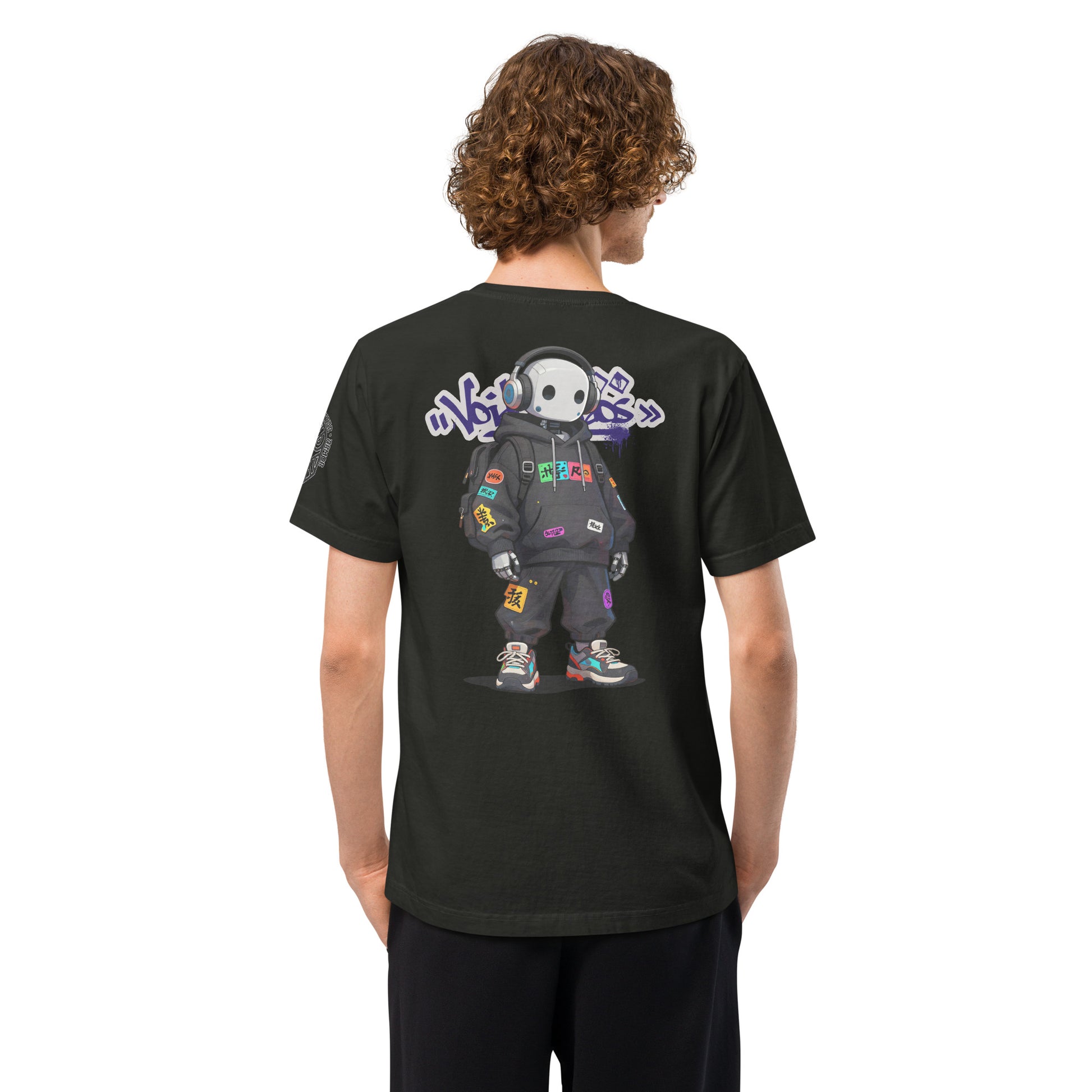 Void Chaos Techwear Heavyweight Oversized Graphic T-Shirt Washed Black