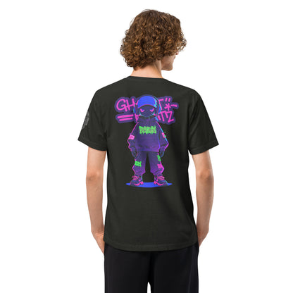Ghost Beatz Techwear Heavyweight Oversized Graphic T-Shirt Washed Black