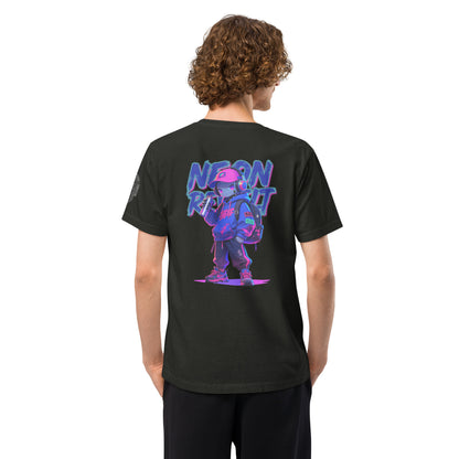 Neon Revolt Techwear Heavyweight Oversized Graphic T-Shirt Washed Black