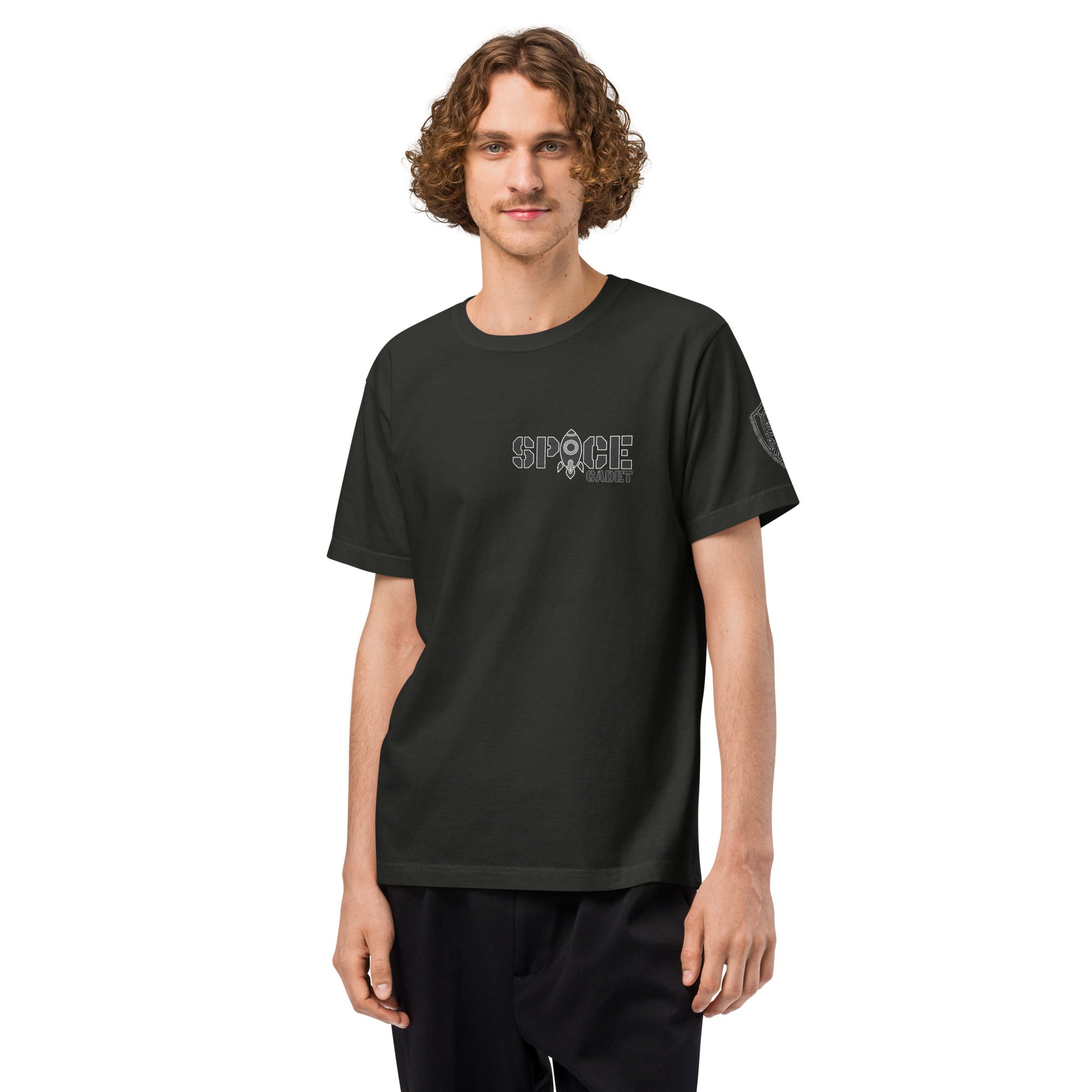 Space Cadet Neon Voyager Techwear Heavyweight Oversized Graphic T-Shirt