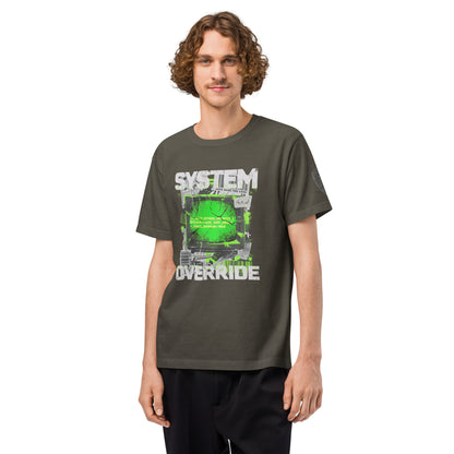 System Override Heavyweight Oversized Graphic T-Shirt Washed Charcoal
