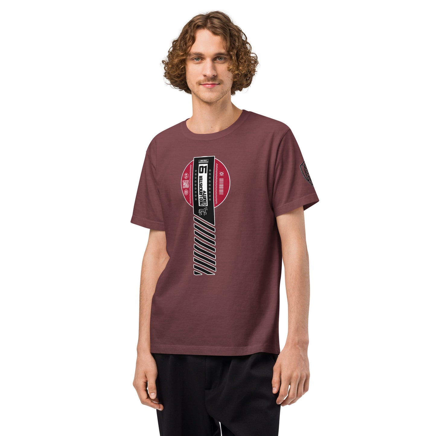 Neo Lancaster County Heavyweight Oversized Graphic T-Shirt Washed Maroon