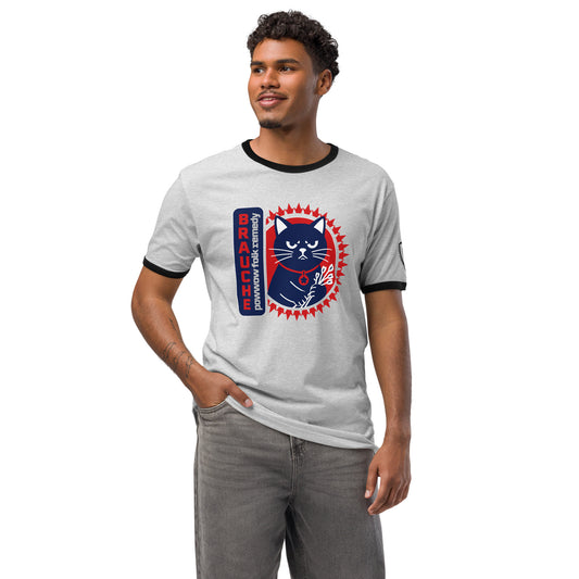 Brauche Healer's Cat Folk Remedy Graphic T-Shirt Heather Gray Black