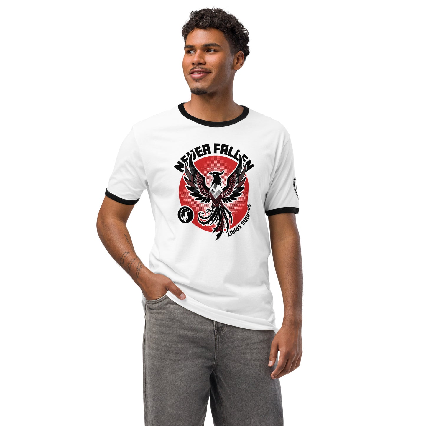 Never Fallen Graphic T-Shirt White Black