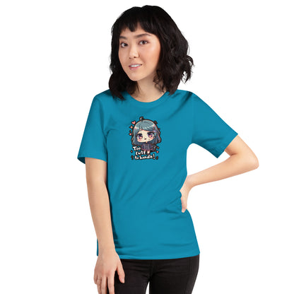 Too Cute Otaku Graphic T-Shirt Aqua Adults