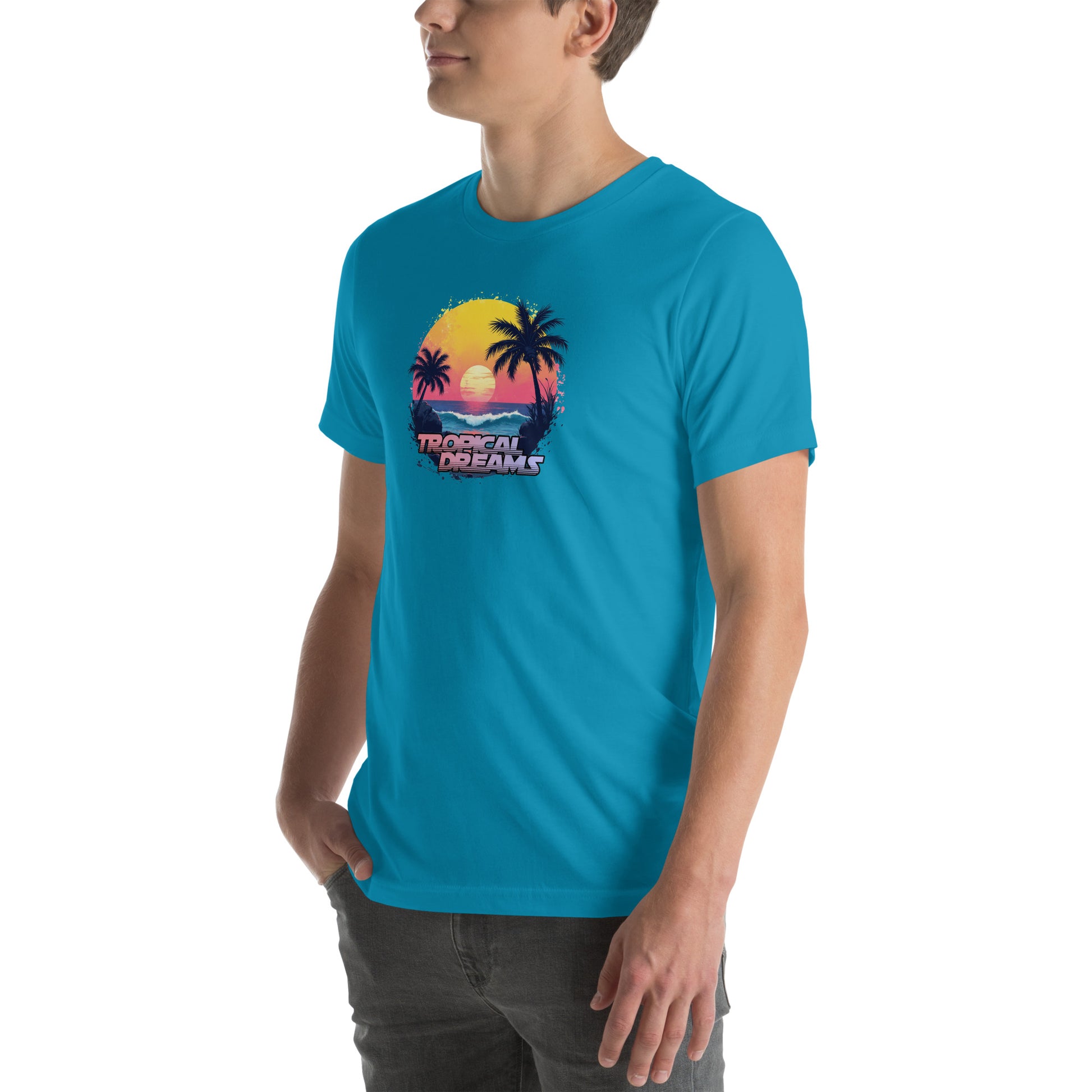 Tropical Dreams Retro Graphic T-Shirt