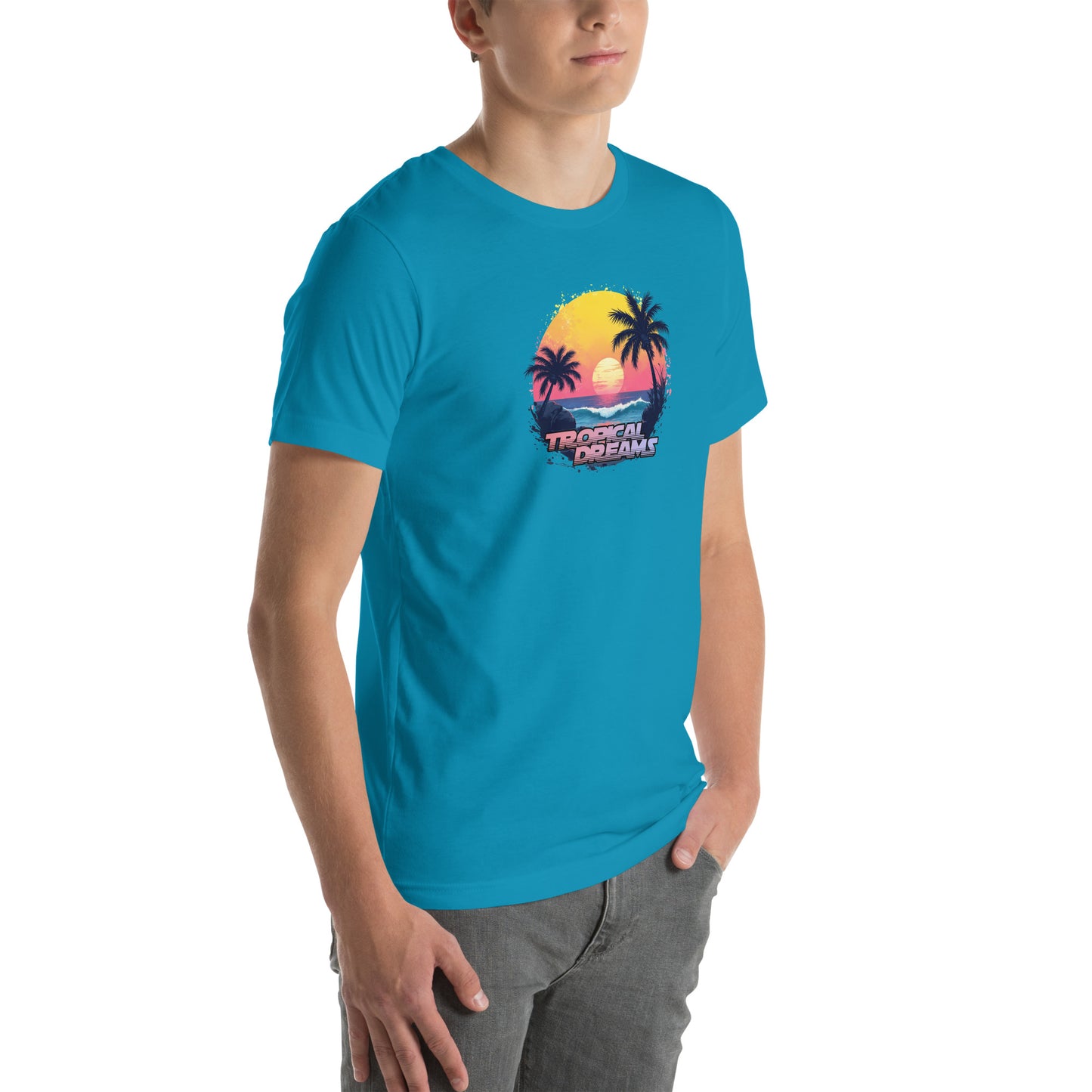 Tropical Dreams Retro Graphic T-Shirt