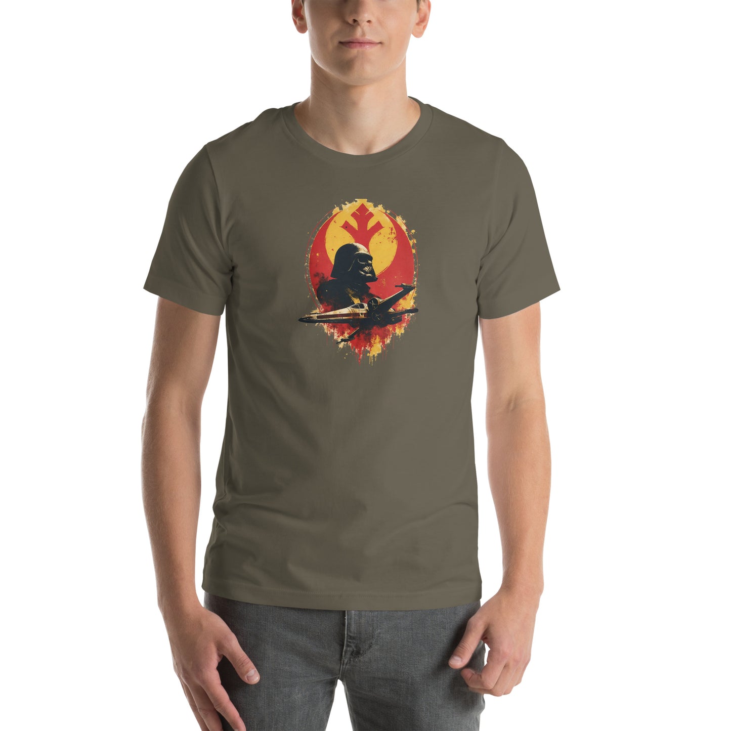 Galactic Ascent Sci-fi Graphic T-Shirt Army Adults
