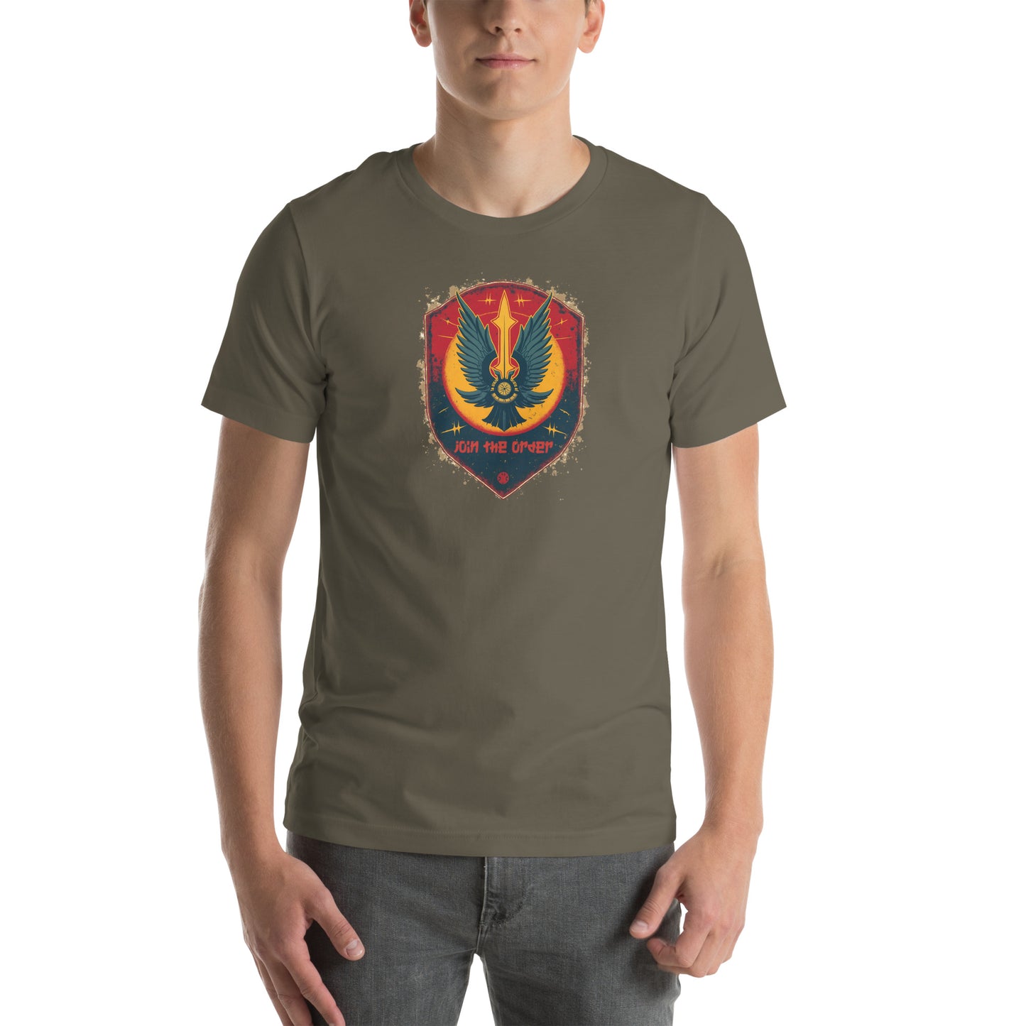 Join the Galactic Order Sci-Fi Graphic T-Shirt Army Adults