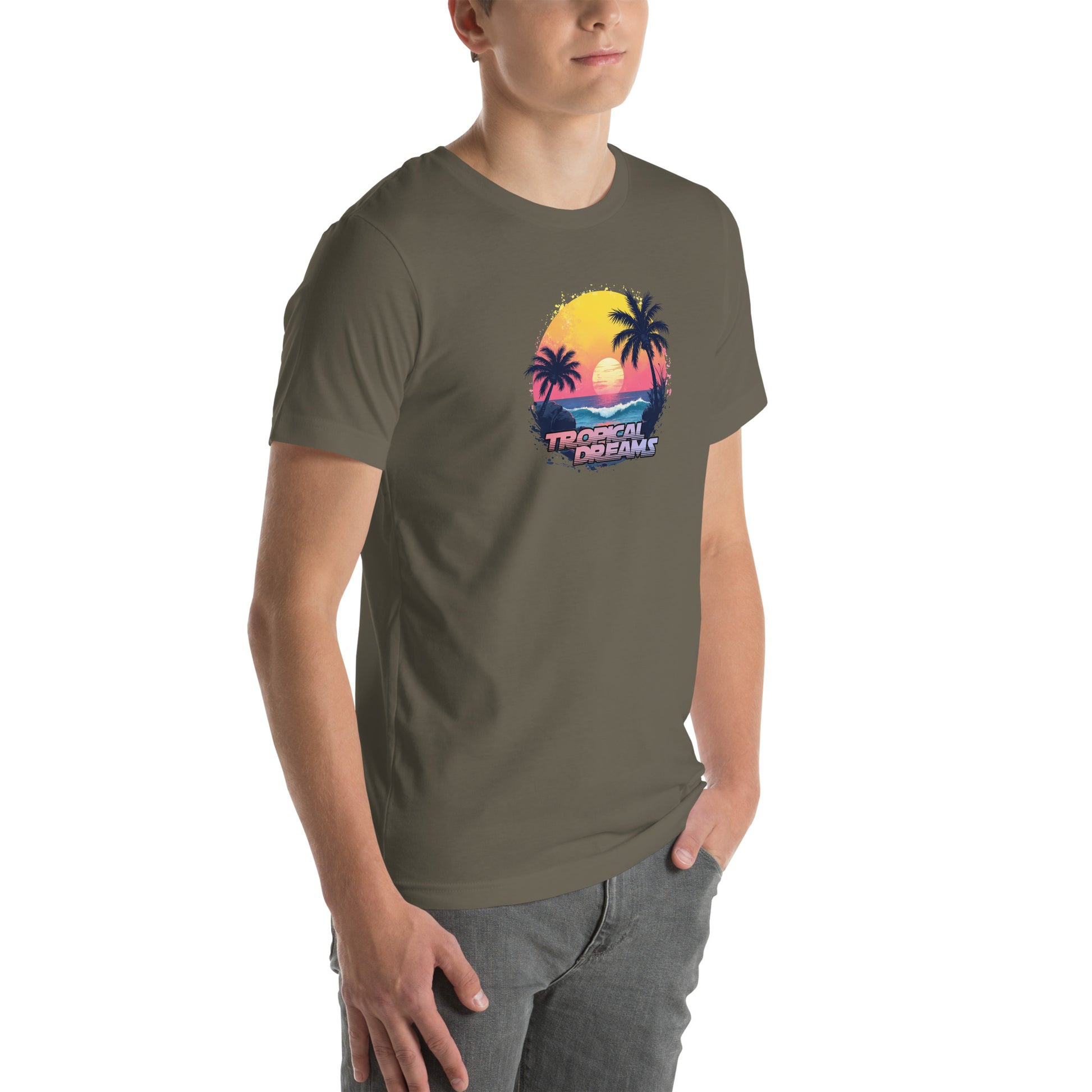 Tropical Dreams Retro Graphic T-Shirt
