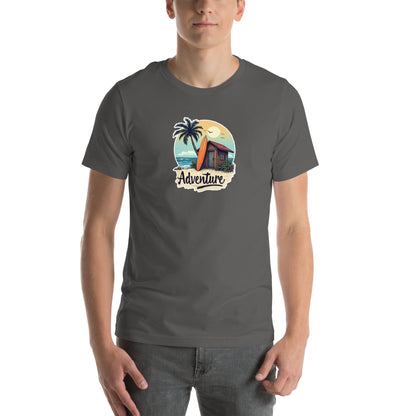 Coastal Vibes Retro Graphic T-Shirt Asphalt Adults