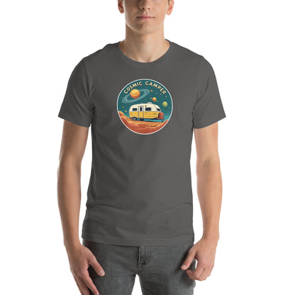 Cosmic Camper Retro Graphic T-Shirt Asphalt Adults