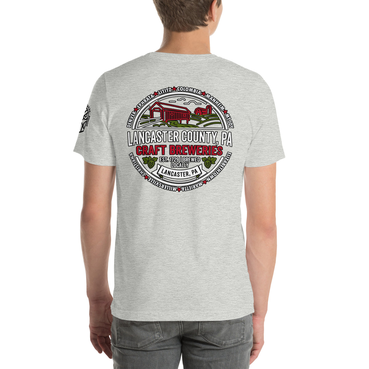 Lancaster County Craft Breweries Graphic T-Shirt Athletic Heather