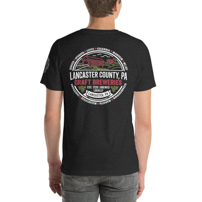 Lancaster County Craft Breweries Graphic T-Shirt Black Heather