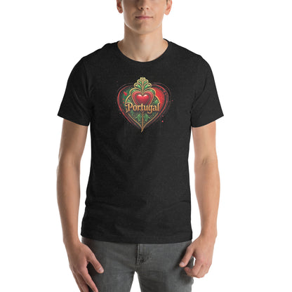 Portuguese Heart of Viana Graphic T-Shirt Black Heather