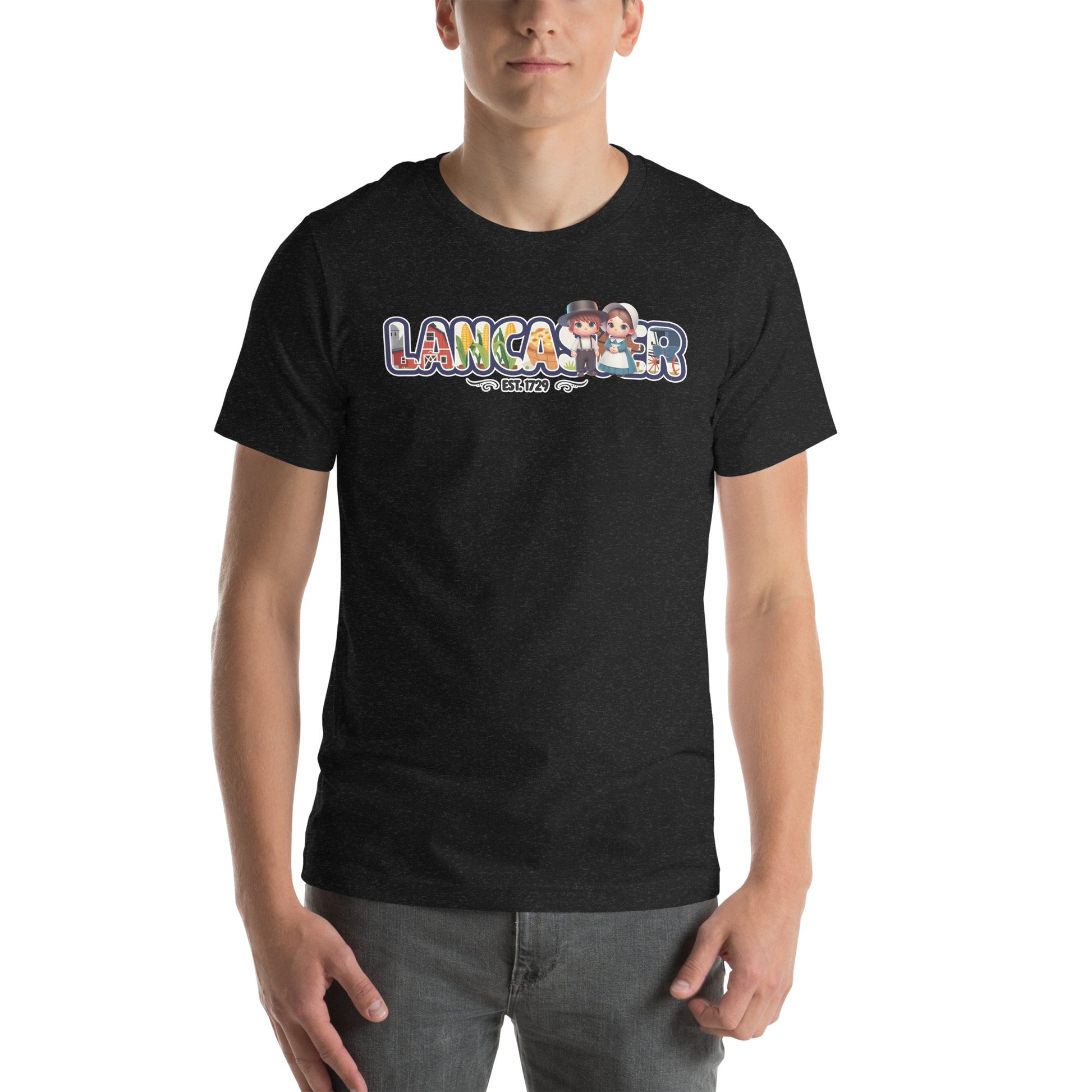 Lancaster Charm Graphic T-Shirt Black Heather
