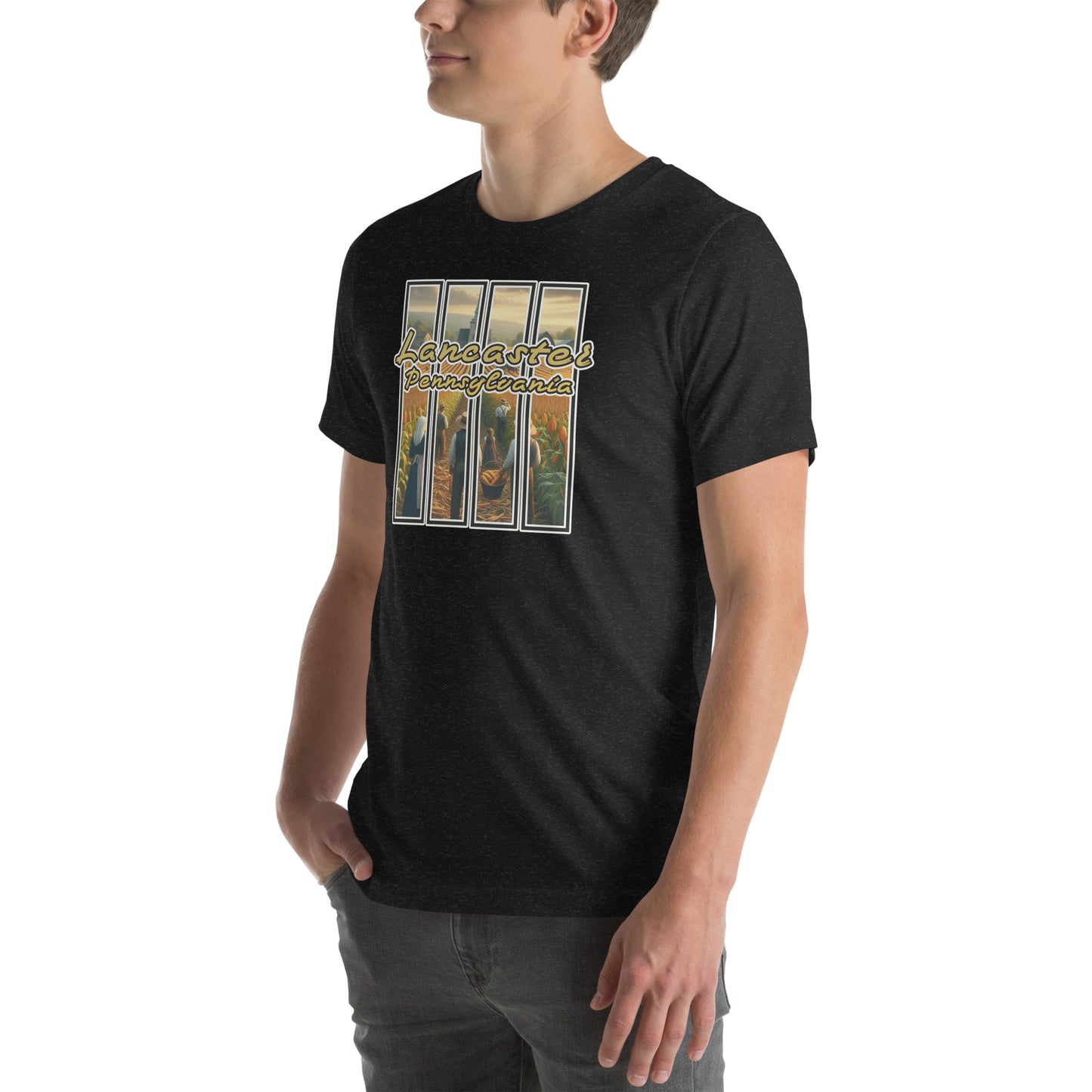 Amish Cornfield Sunset Graphic T-Shirt