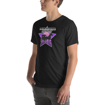 Retro Distressed Neon Lancaster Nights Graphic T-Shirt