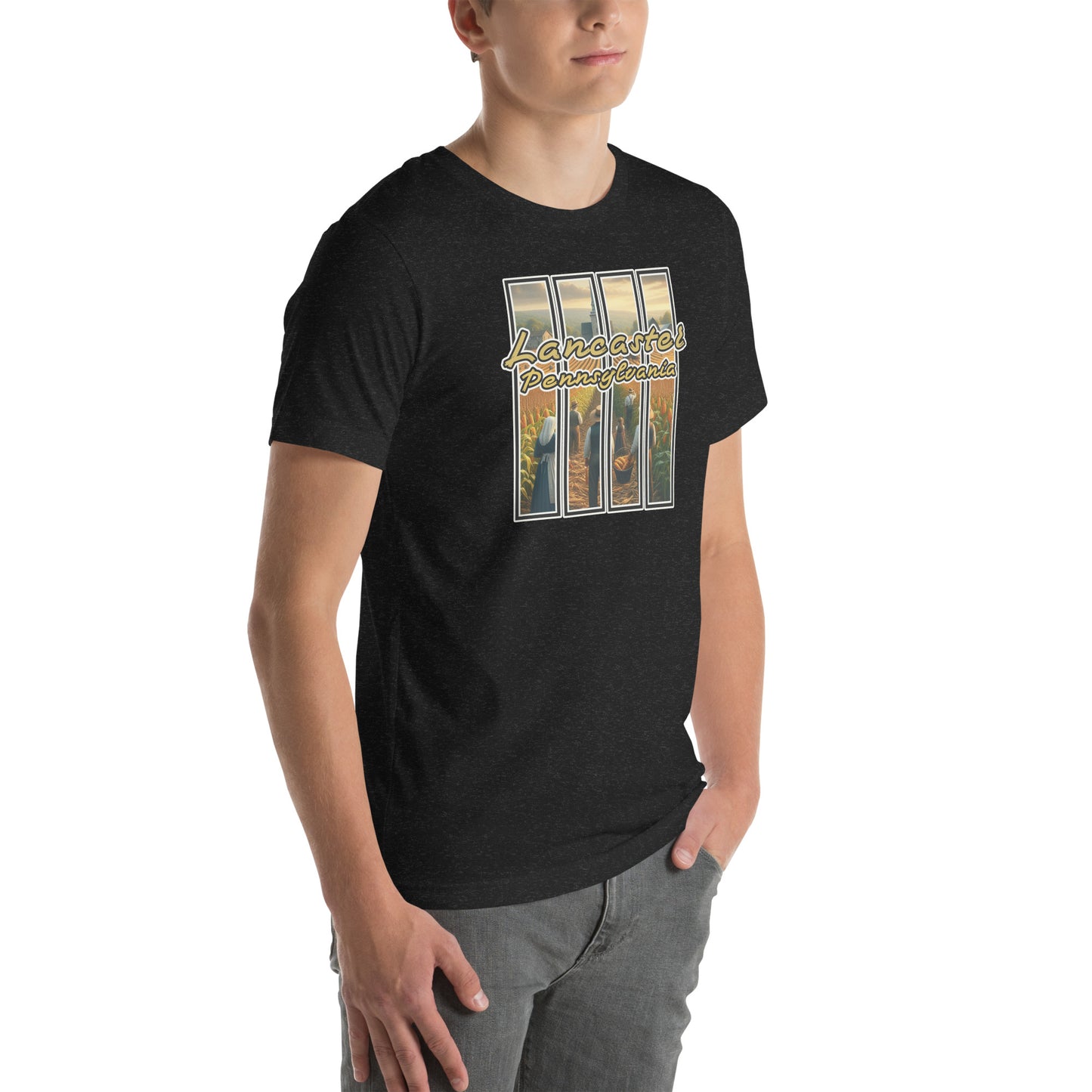 Amish Cornfield Sunset Graphic T-Shirt