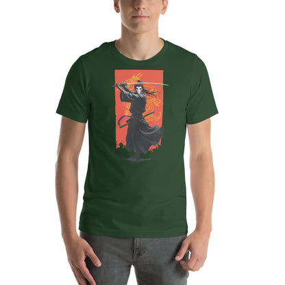 Enigma Warrior Otaku Streetwear Graphic T-Shirt Forest Adults