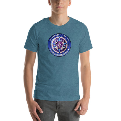 Harmony Star Hex Graphic T-Shirt Heather Deep Teal Adults