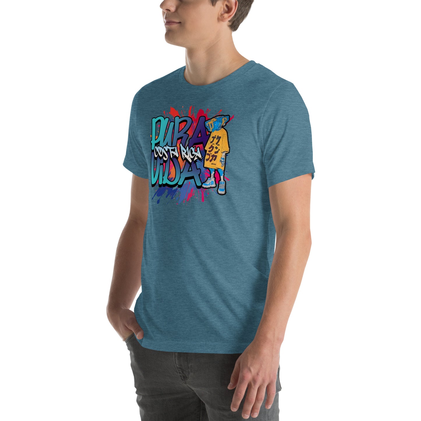 Pura Vida Street Graffiti Graphic T-Shirt