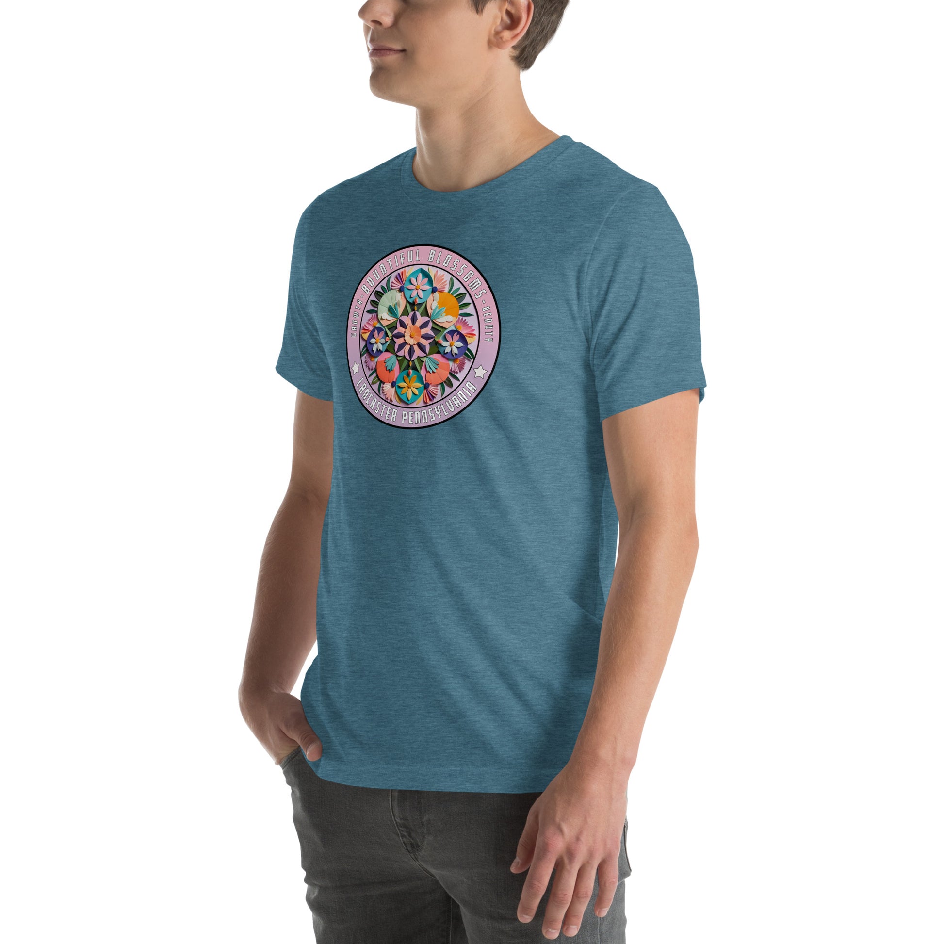 Bountiful Blossoms Hex Graphic T-Shirt