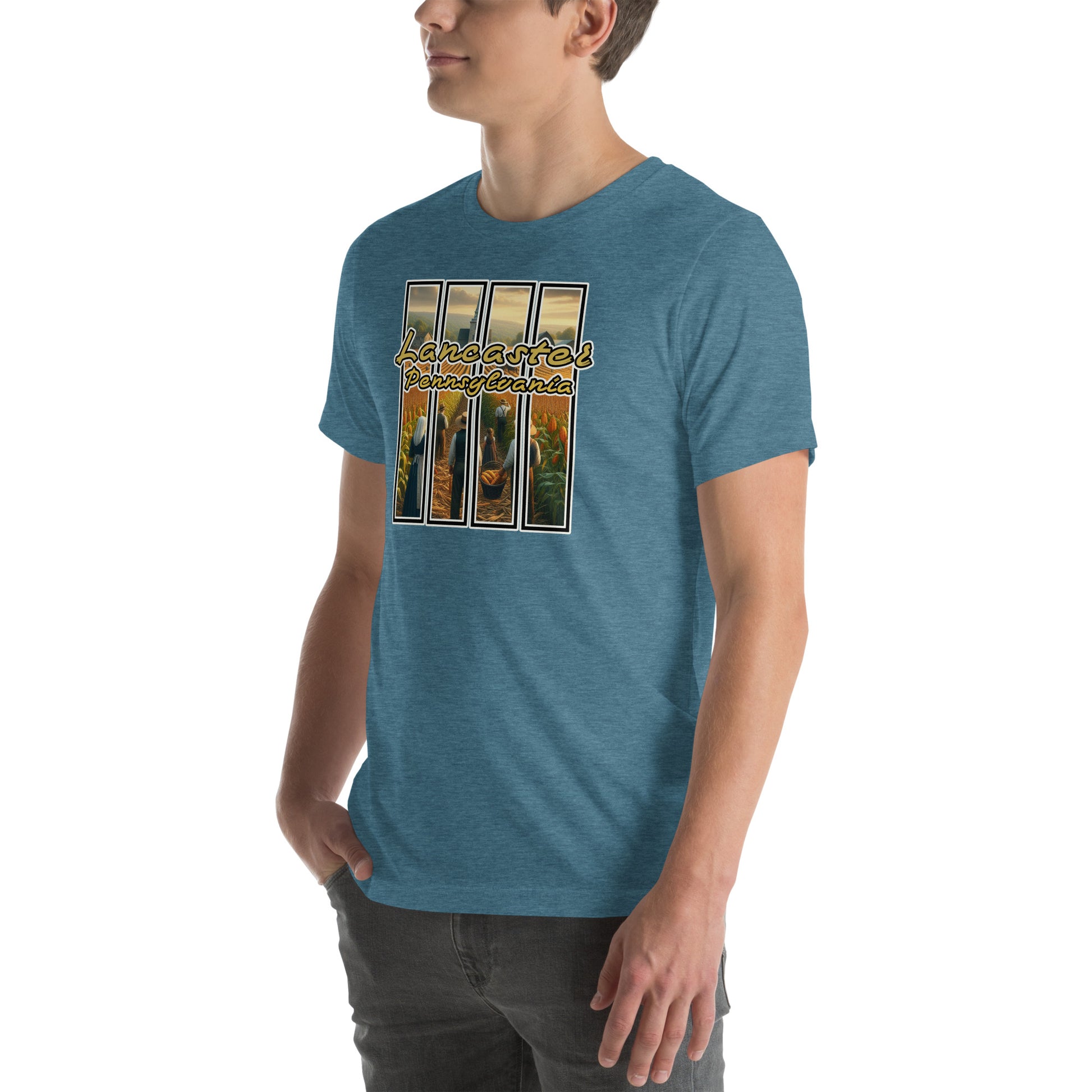 Amish Cornfield Sunset Graphic T-Shirt