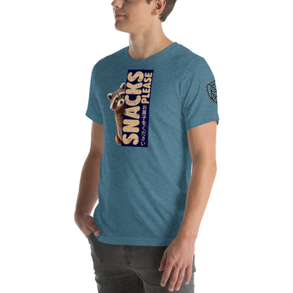 Snacks Please Raccoon Japanese Graphic T-Shirt