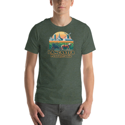 Lancaster Pennsylvania Horse & Buggy Graphic T-Shirt Heather Forest