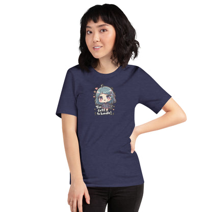 Too Cute Otaku Graphic T-Shirt Heather Midnight Navy Adults