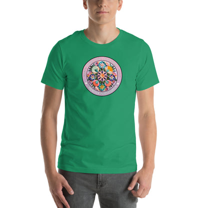 Bountiful Blossoms Hex Graphic T-Shirt Kelly Adults