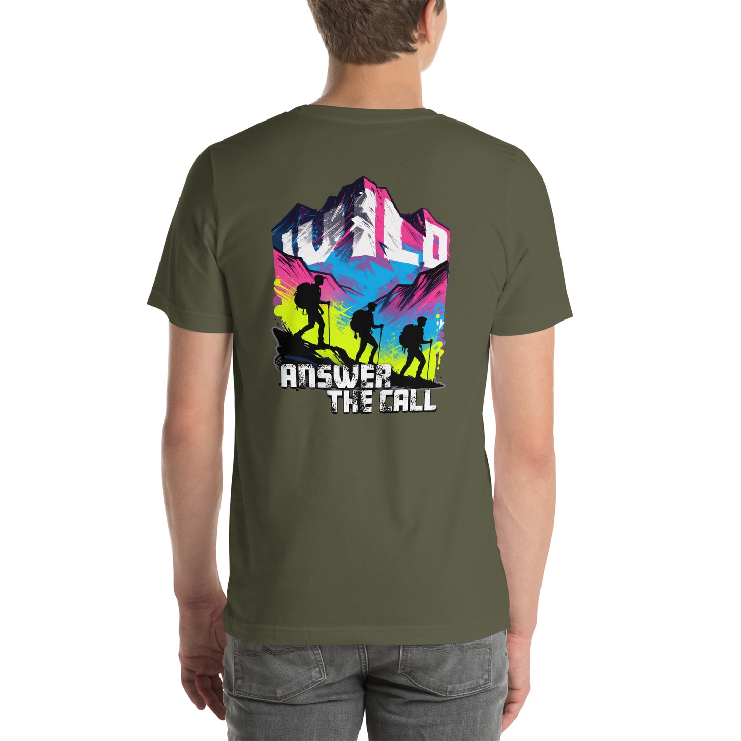 Answer the Call Hiking Graphic T-Shirt Military Green