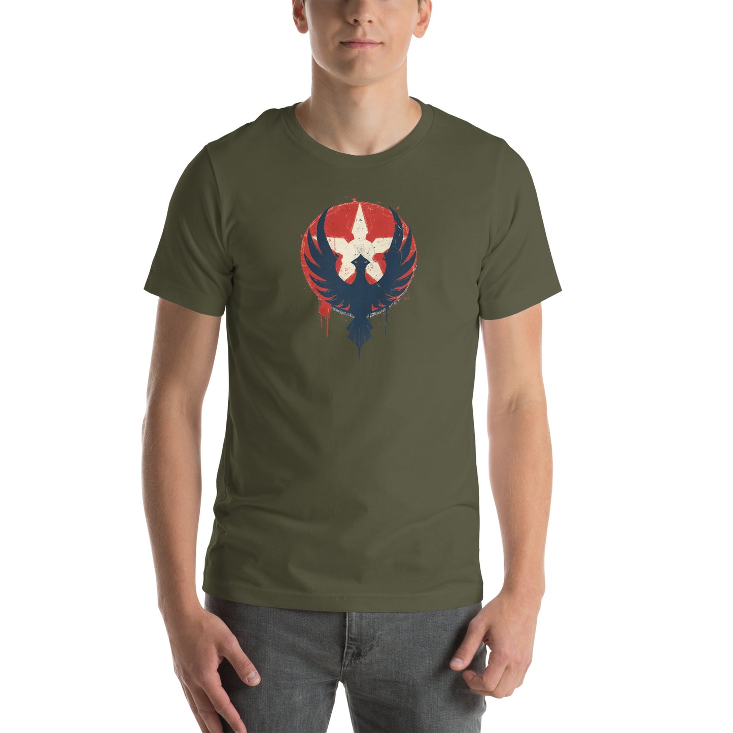 Galactic New Dawn Graphic T-Shirt Military Green