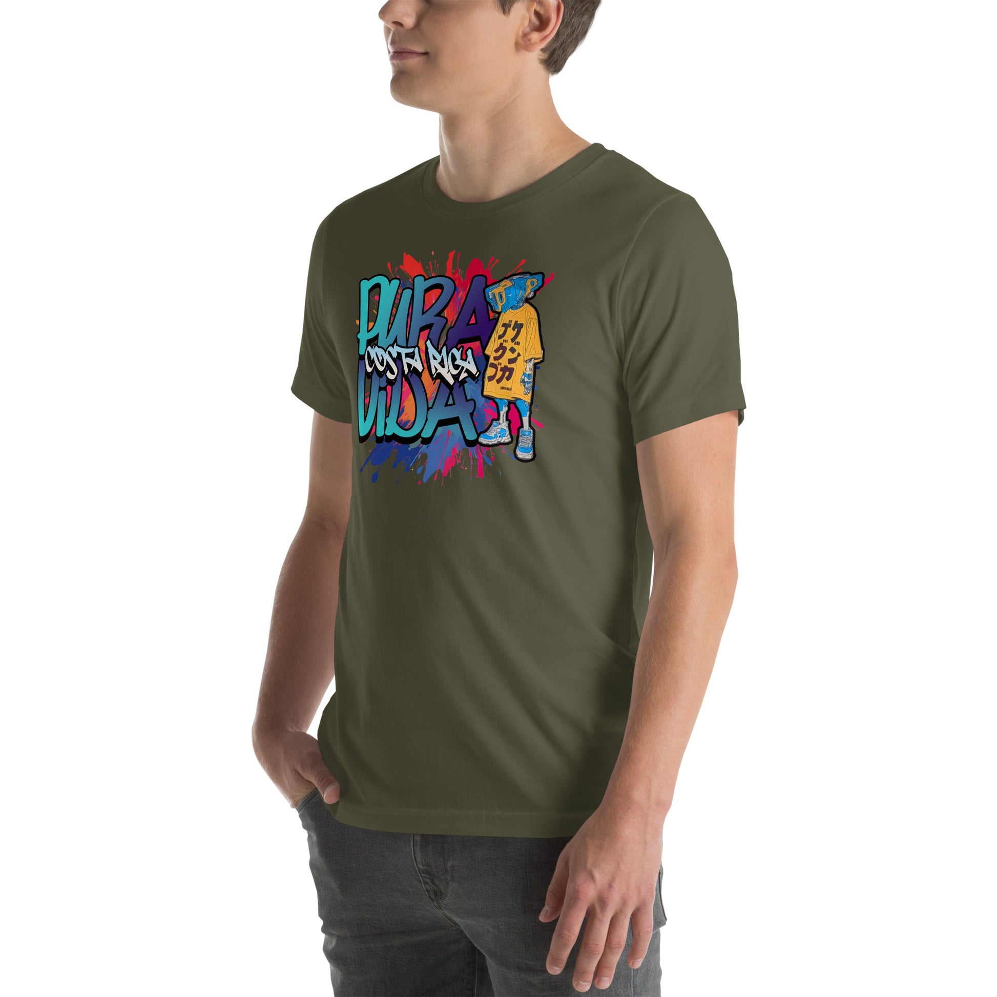 Pura Vida Street Graffiti Graphic T-Shirt