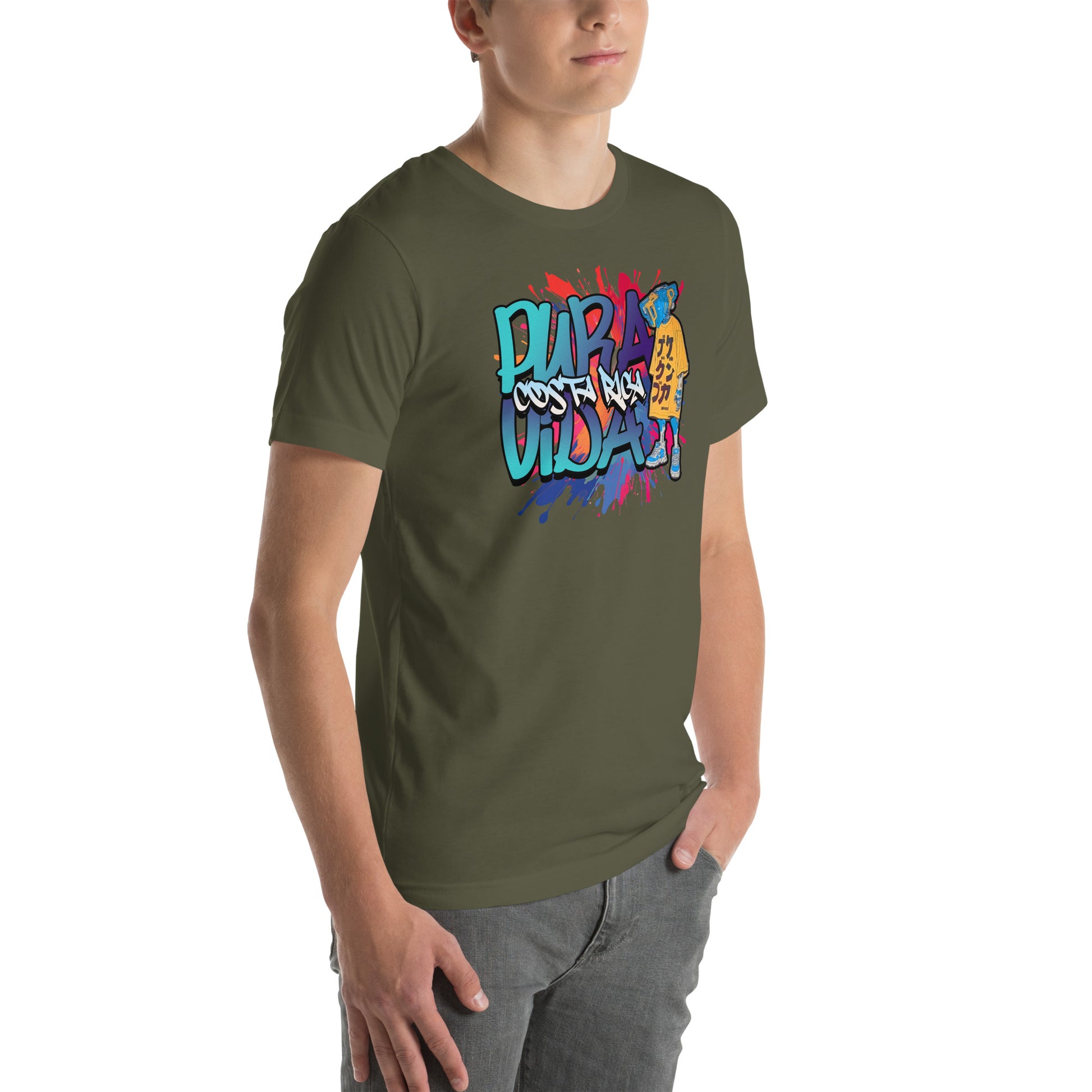 Pura Vida Street Graffiti Graphic T-Shirt