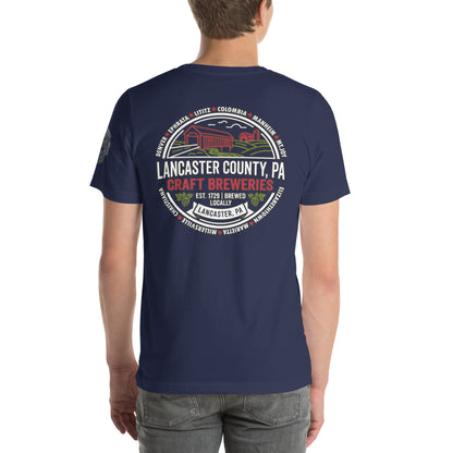 Lancaster County Craft Breweries Graphic T-Shirt Navy