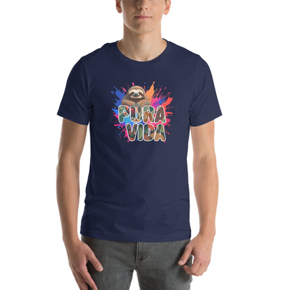 PuraVida Sloth Graphic T-Shirt Navy